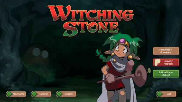 Title screen of Witching Stone
