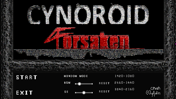 Title screen of CYNOROID FORSAKEN