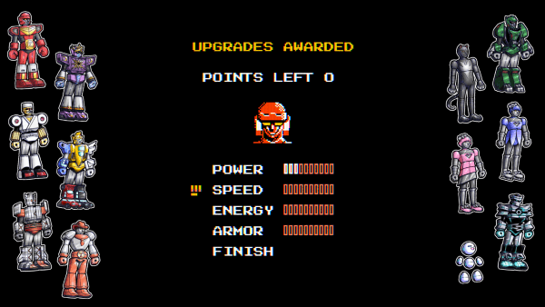 Adding stat points to RINGKING in between fights. All three allotted points are in POWER.