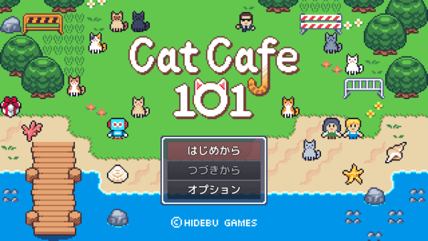 Title screen of Cat Café 101.
