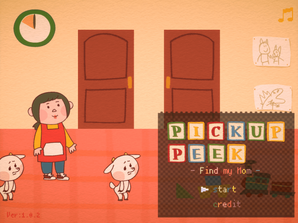 Title screen of PICKUP PEEK - Find My Mom