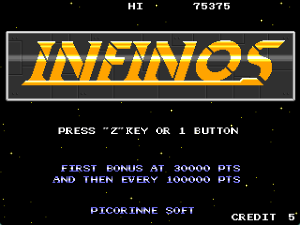 INFINOS title screen
