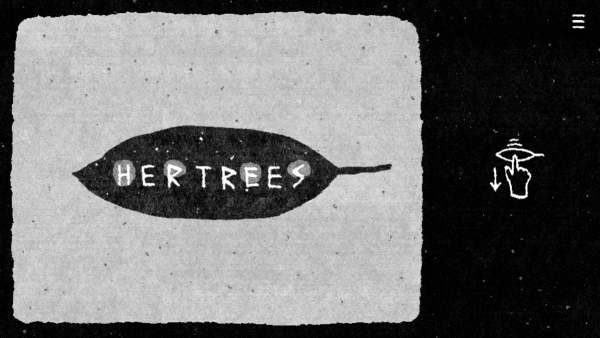 HER TREES title screen and opening puzzle
